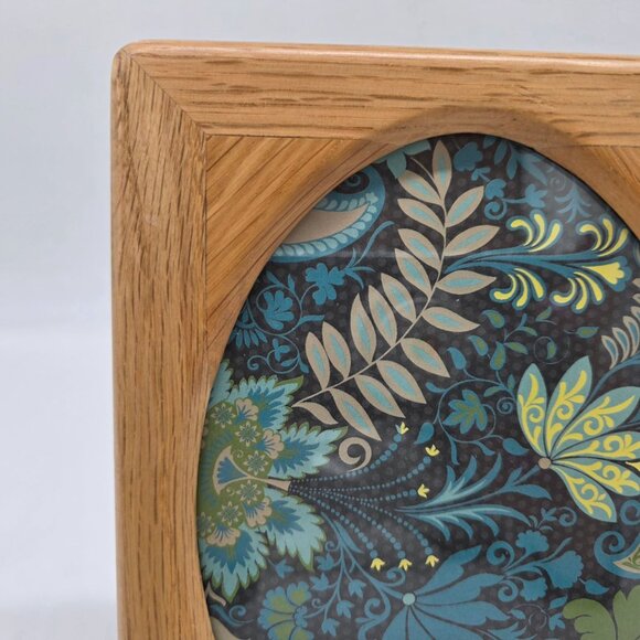 Handcrafted Oak Wood Picture Frame With Oval Center 4x6 - Picture 2 of 10
